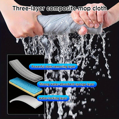 Joybos Balai Plat et Seau avec Essoreuse, Balais Mains Libres Conçus pour Nettoyer les Sols, Dotés d'un Design Slim à Double Compartiment pour Garder l'Eau Propre et Sale Séparées, Adaptés à une Utilisation Sèche et Humide