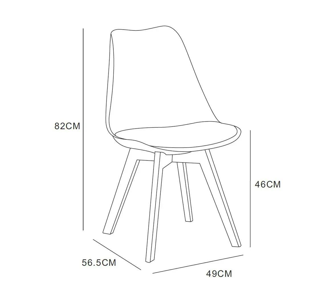 Ensemble de 2 chaises de salle à manger MCC Direct, chaise de cuisine, chaise de bureau, chaise de salon, chaise coquille de designer Eva, disponible en 7 couleurs