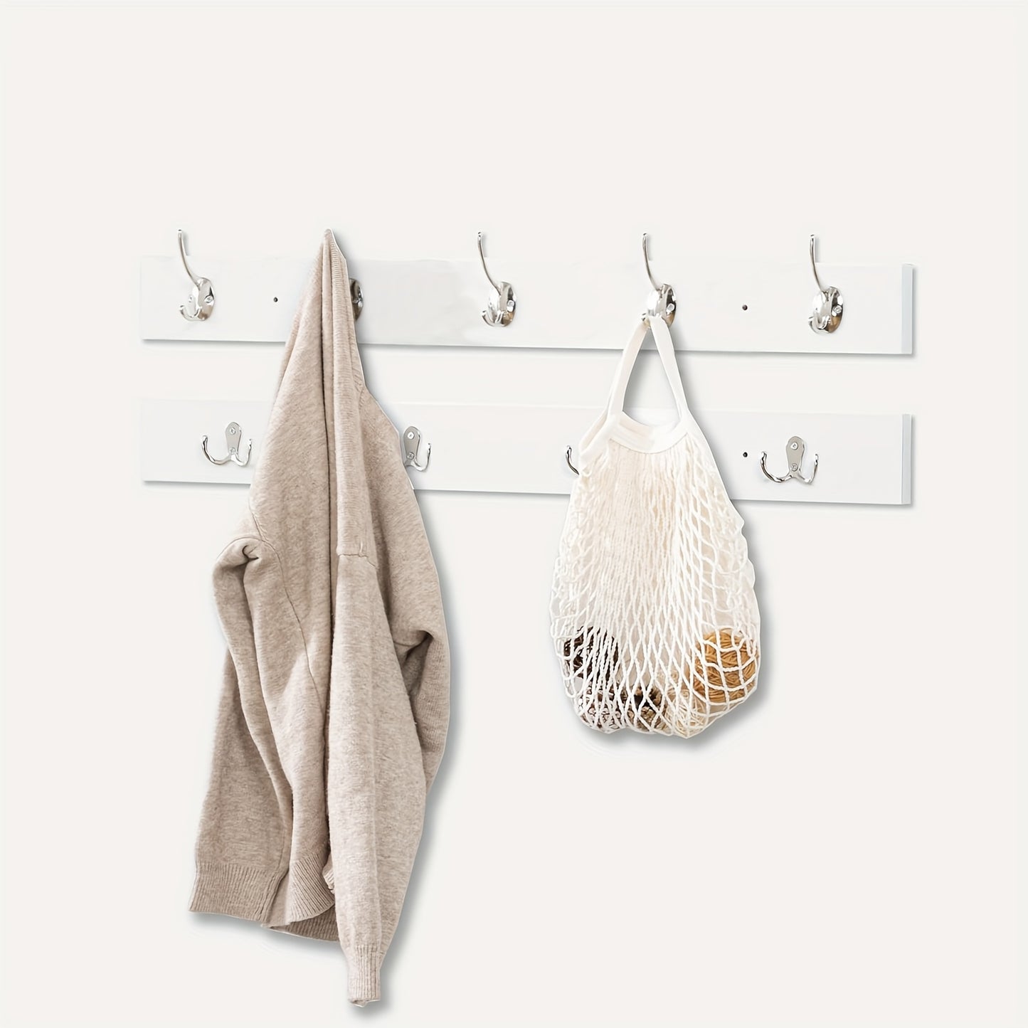 Meuble à chaussures avec banc, 10 compartiments, banquettes rembourrées, armoire murale avec 9 crochets, et meuble à chaussures idéal pour les couloirs, les entrées et les chambres à coucher, couleur blanc