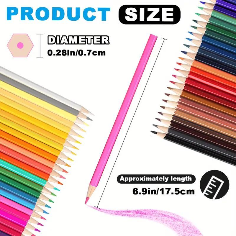 Ensemble de crayons de couleur 48/72, plein de couleurs vibrantes pour les enseignants, crayons de dessin d'art à mine souple pour le coloriage pour adultes, l'esquisse et la peinture, cadeaux de livres pour adultes