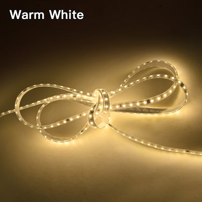 Bande Lumineuse LED AC 220V 230V, 120 LED/mètre 7W/mètre Ruban LED Adhésif, Ruban LED, Blanc ou Blanc Chaud pour Cuisine, Décoration de Pièce, Éclairage Intérieur avec Prise et Interrupteur EU
