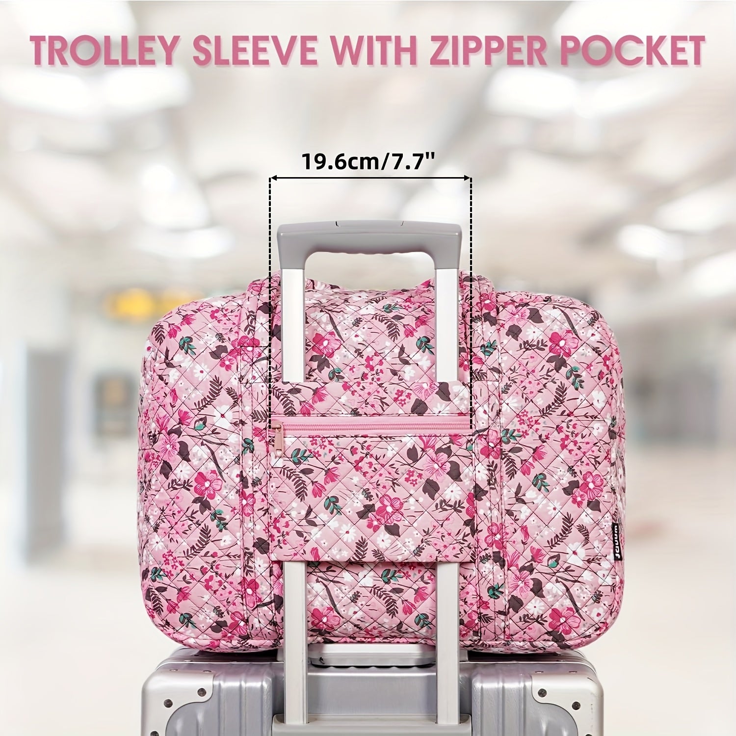 Sac de Sport et Voyage 25L pour Femmes - Inspiré des Cerisiers en Fleurs - Rose Pastel/Blanc/Violet - Léger, Résistant aux Déchirures, avec Poche pour Ordinateur Portable et Multi-Compartiments - Idéal pour Avion, Salle de Sport, Week-ends et Cadeau de No
