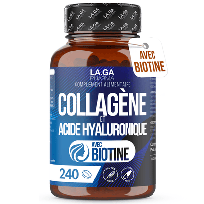 Collagène Hydrolysé 2000 MG (240 cp) – Beauté & Articulations. Biotine, Acide Hyaluronique, Zinc, Vit. C. Qualité Italienne.