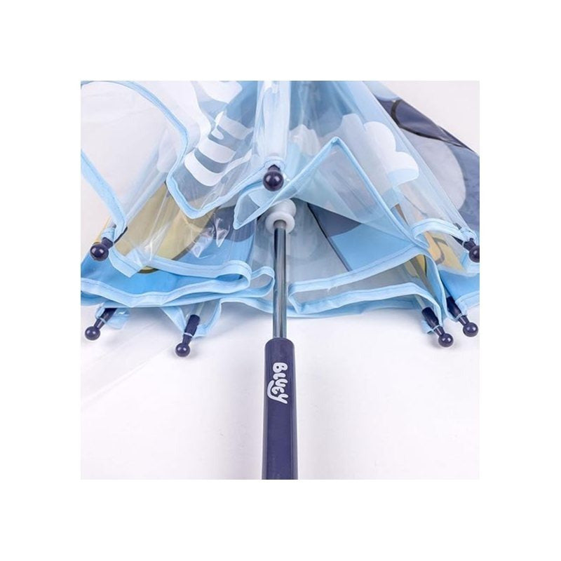 BLUEY - Parapluie de pluie transparent et multicolore unisexe en forme de cloche pour les enfants