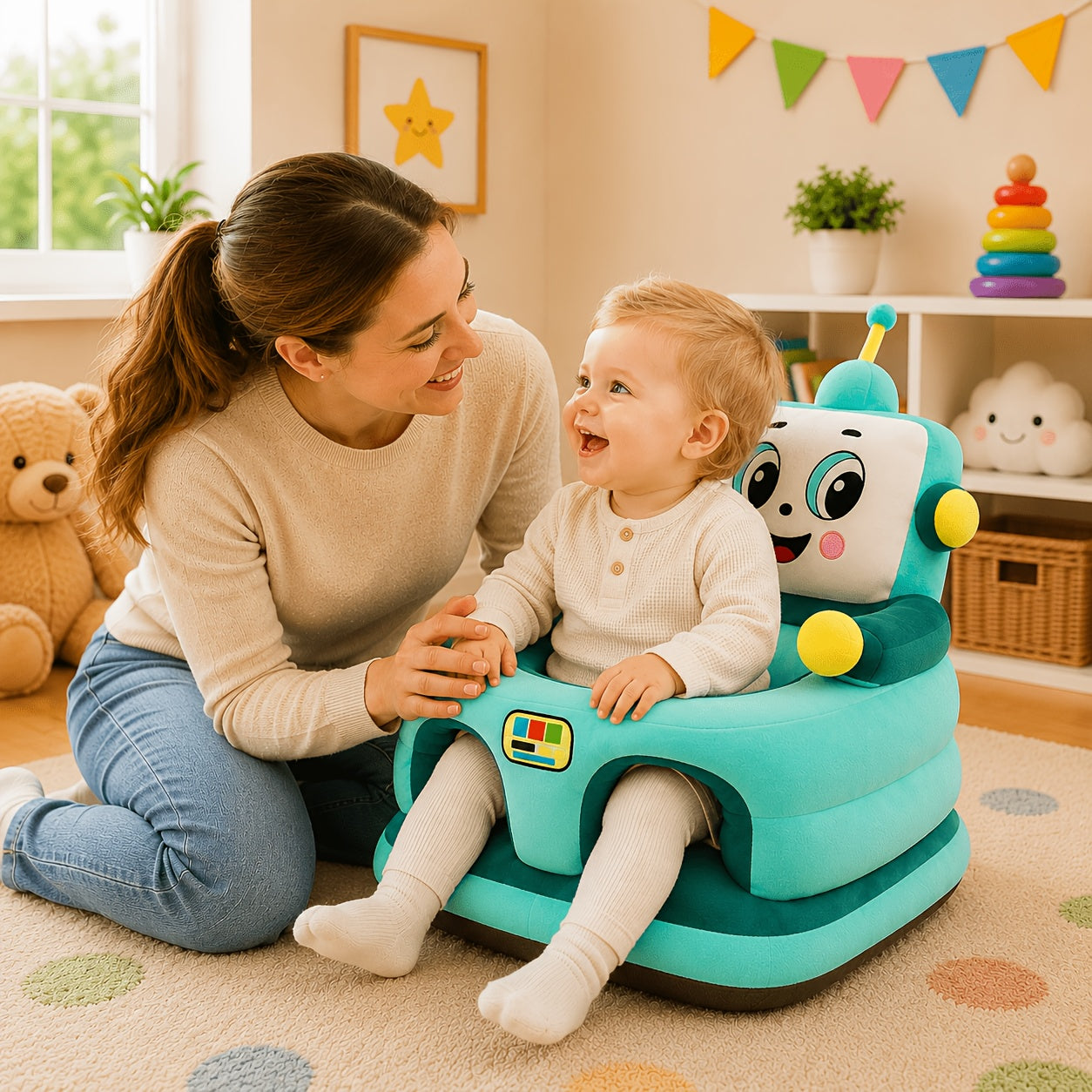 Fauteuil, Bleu clair pour maison et assise – vue détaillée 6
