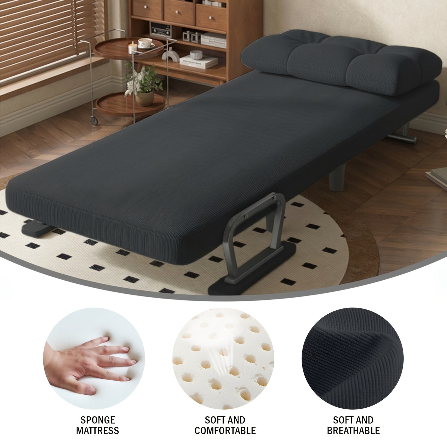 Fauteuil, velours pour maison et assise – vue détaillée 6