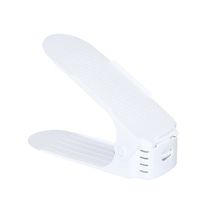 Lot de 30 étagères à chaussures réglables en plastique, support de rangement pour chaussures, réglable en hauteur sur 3 niveaux