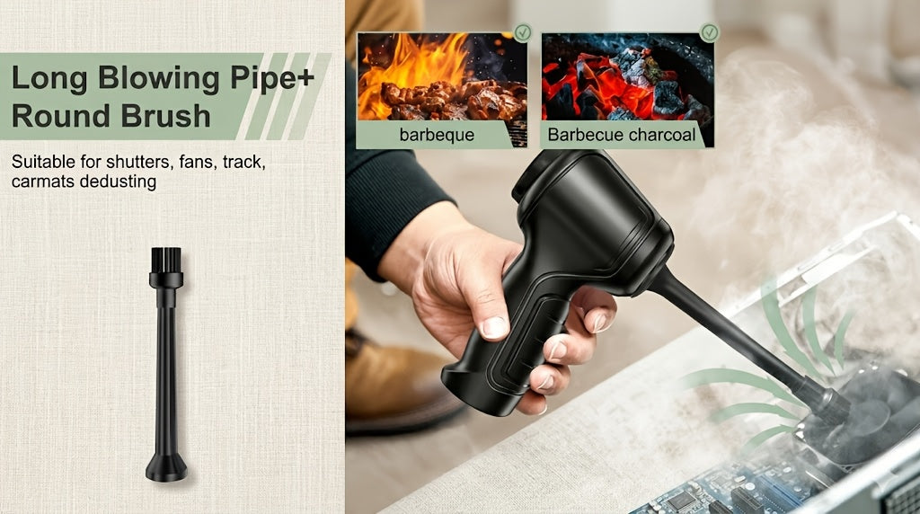 Aspirateur puissant rechargeable USB, aspirateur à main domestique, avec fonctions de soufflage et d'aspiration, mini et portable. Convient pour nettoyer la poussière, les miettes de collation, les cheveux, et applicable aux canapés, tapis, bureaux et esc