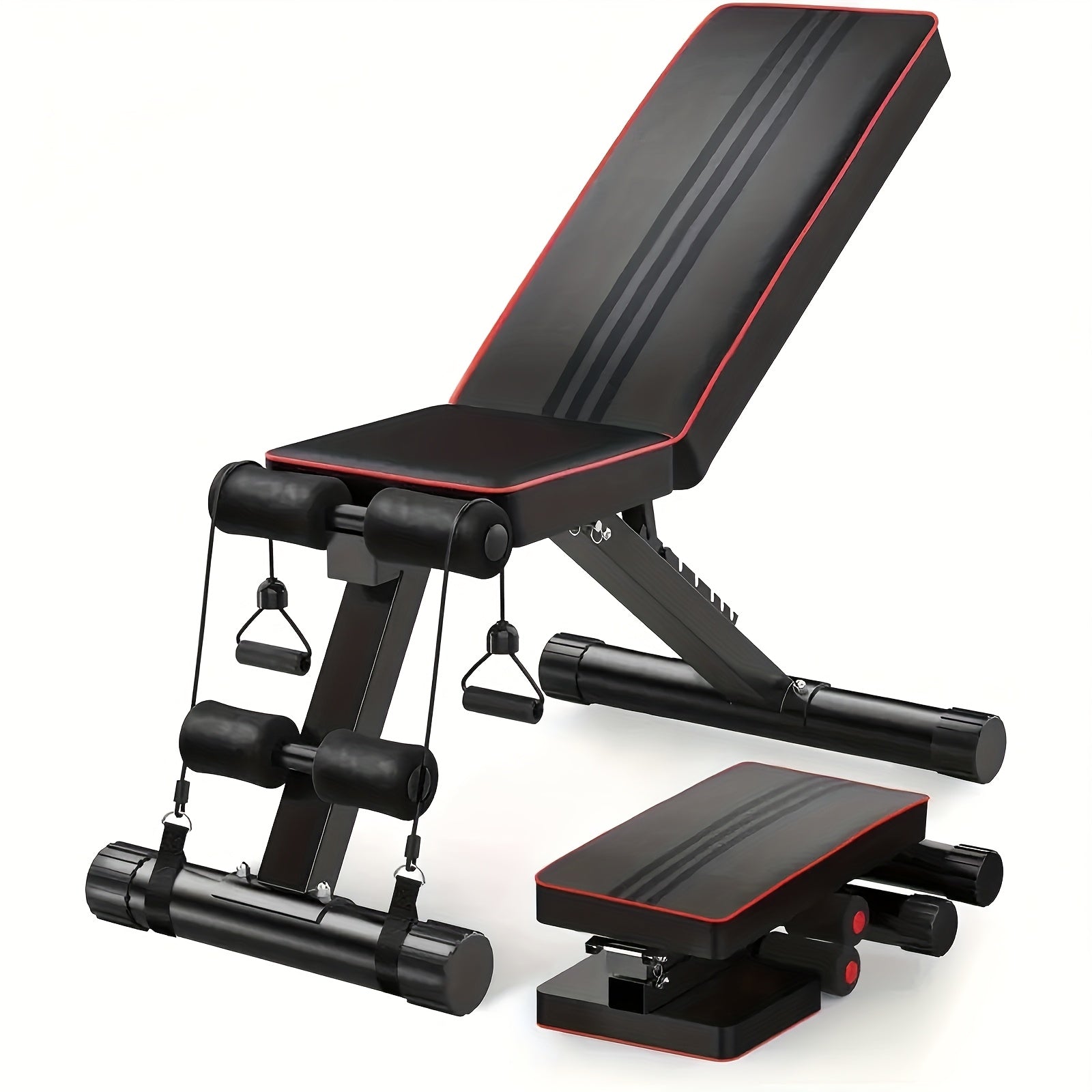 Banc de musculation pliable et réglable pour entraînement à domicile, idéal pour développé couché et soulevé de terre