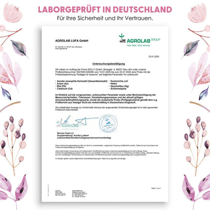 NATURALKRAFT® Collagène & Acide Hyaluronique Premium - avec Biotine, Zinc, Sélénium, Vitamine C & Silicium - Haute Biodisponibilité, Testé en Laboratoire, Qualité Marque Allemande - 180 Capsules