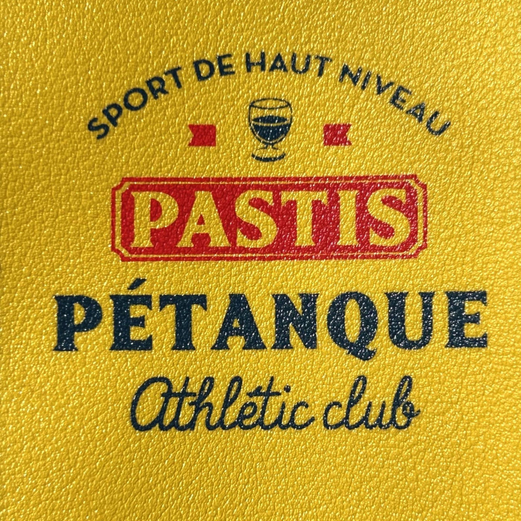 Étui de Pétanque Au Soleil – Sacoche 3 Boules Blanc et Bleu en Simili Cuir