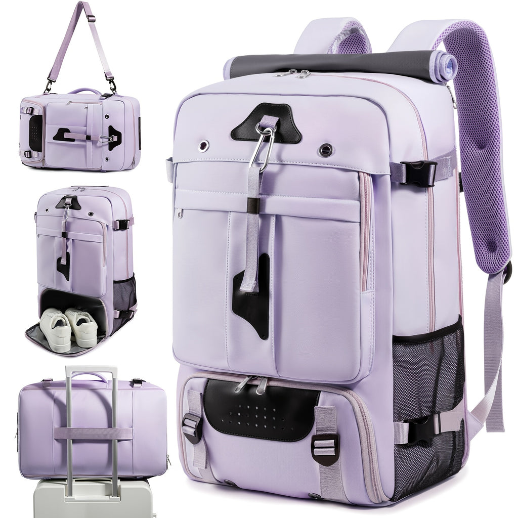 Sac à Dos de Voyage Léger à Grande Capacité Compatible pour Ordinateur Portable de 17,3 Pouces & Affaires, Sac d'École avec Compartiment à Chaussures, Multi-Compartiments & Bretelles Rembourrées - Housse pour Ordinateur Portable en Nylon pour Professionne