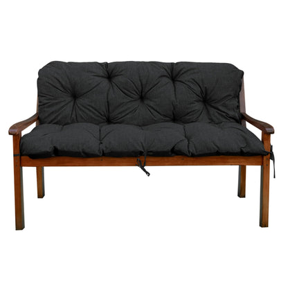 Coussin de Banc de Jardin, Coussin d'Assise et de Dossier, pour 1/2/3 Personnes, Coussin Rembourré avec Sangles, pour Intérieur/Extérieur, Coussin de Banc pour Banc v2