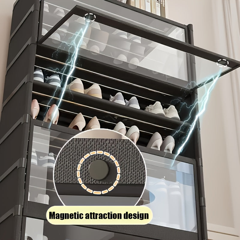 Meuble de rangement à chaussures multi-couches anti-poussière, étagère de rangement facile à assembler pour la maison, le bureau, la salle de classe et la cuisine