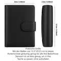 Portefeuille en Cuir Véritable pour Hommes de Grande Taille avec Blocage RFID - Design Trifold avec 16 Fentes pour Cartes, Poche à Pièces & Fenêtre pour Carte d'Identité - Porte-Billets Portrait Robuste pour Espèces, Cartes de Crédit, Billets (Protection