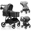 UBRAVOO Poussette 2-en-1, Poussette Pliable pour Nouveau-né avec Siège Réversible, Pare-soleil, Panier de Rangement Extra-Large, Porte-Gobelet, Harnais 5 Points, Siège Réglable, Conception Légère et Pliage à Une Main (Ne Convient Pas comme Porte-Bébé)