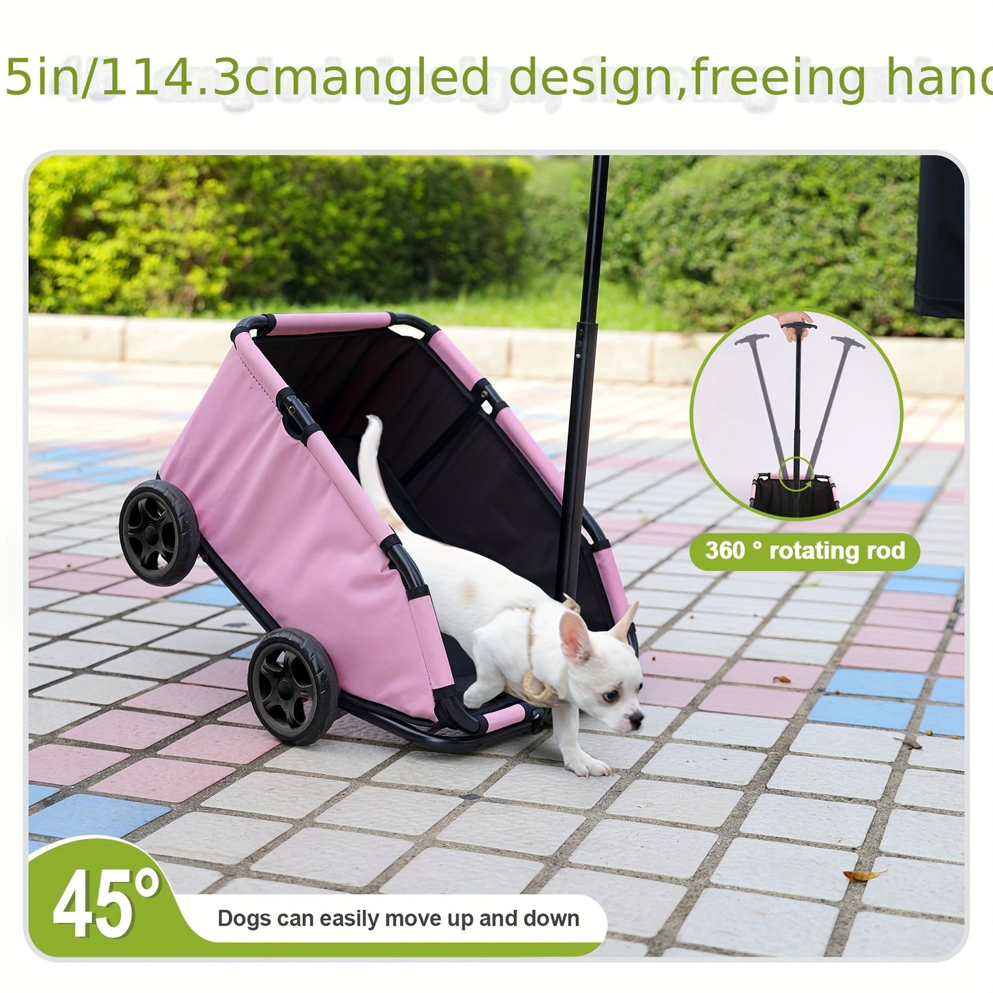 Chariot de Rangement pour Jouets, Trolley pour Animaux de Compagnie, Adapté aux Poussettes pour Petits Animaux et Petits Animaux de Compagnie de Moins de 14.97 KG, Poussette pour Chiot, Poussette pour Chaton, Chariot de Jardin, Chariot d'Extérieur, Chario