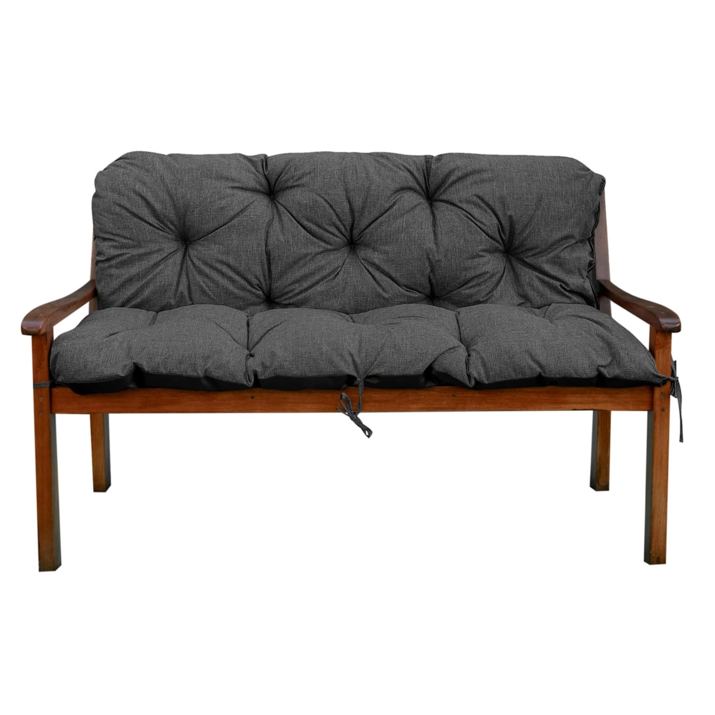 Coussin de Banc de Jardin, Coussin d'Assise et de Dossier, pour 1/2/3 Personnes, Coussin Rembourré avec Sangles, pour Intérieur/Extérieur, Coussin de Banc pour Banc v2