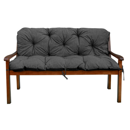 Coussin de Banc de Jardin, Coussin d'Assise et de Dossier, pour 1/2/3 Personnes, Coussin Rembourré avec Sangles, pour Intérieur/Extérieur, Coussin de Banc pour Banc v2