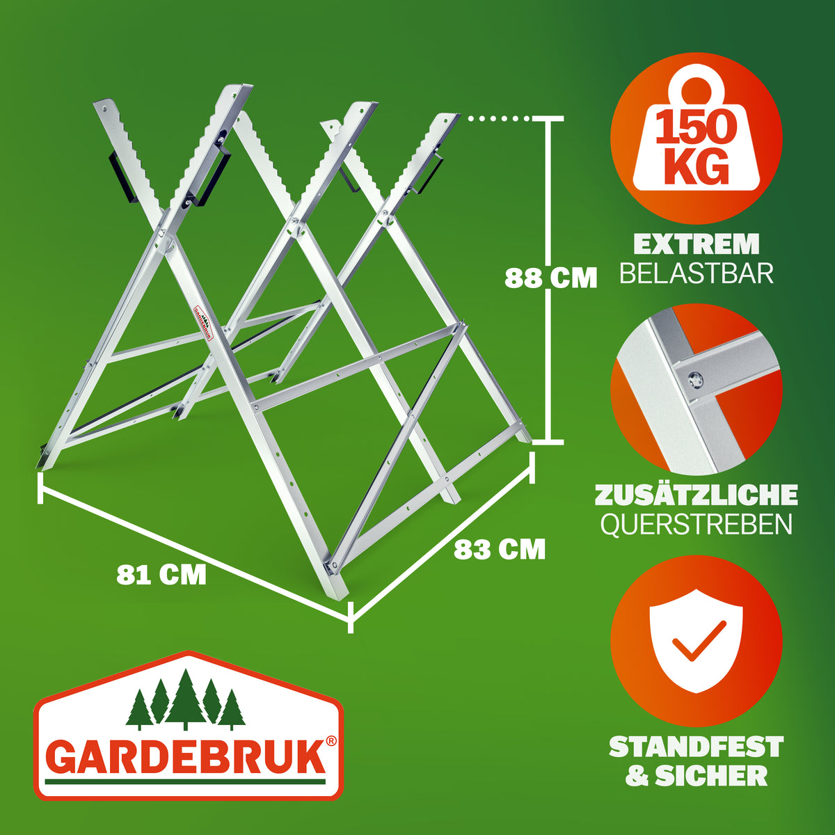 GARDEBRUK® Support de Scie Pliant, bois pour quotidien et maison – vue détaillée 3