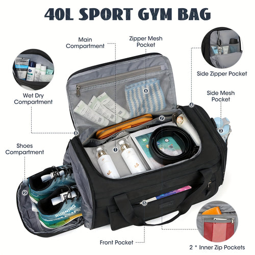 Grand sac de voyage, disponible en tailles 40L et 55L pour camping et voyage – vue principale