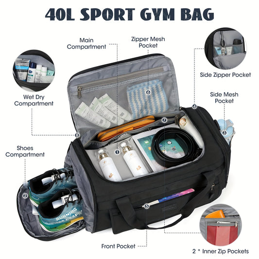 Grand sac de voyage, disponible en tailles 40L et 55L pour camping et voyage – vue principale