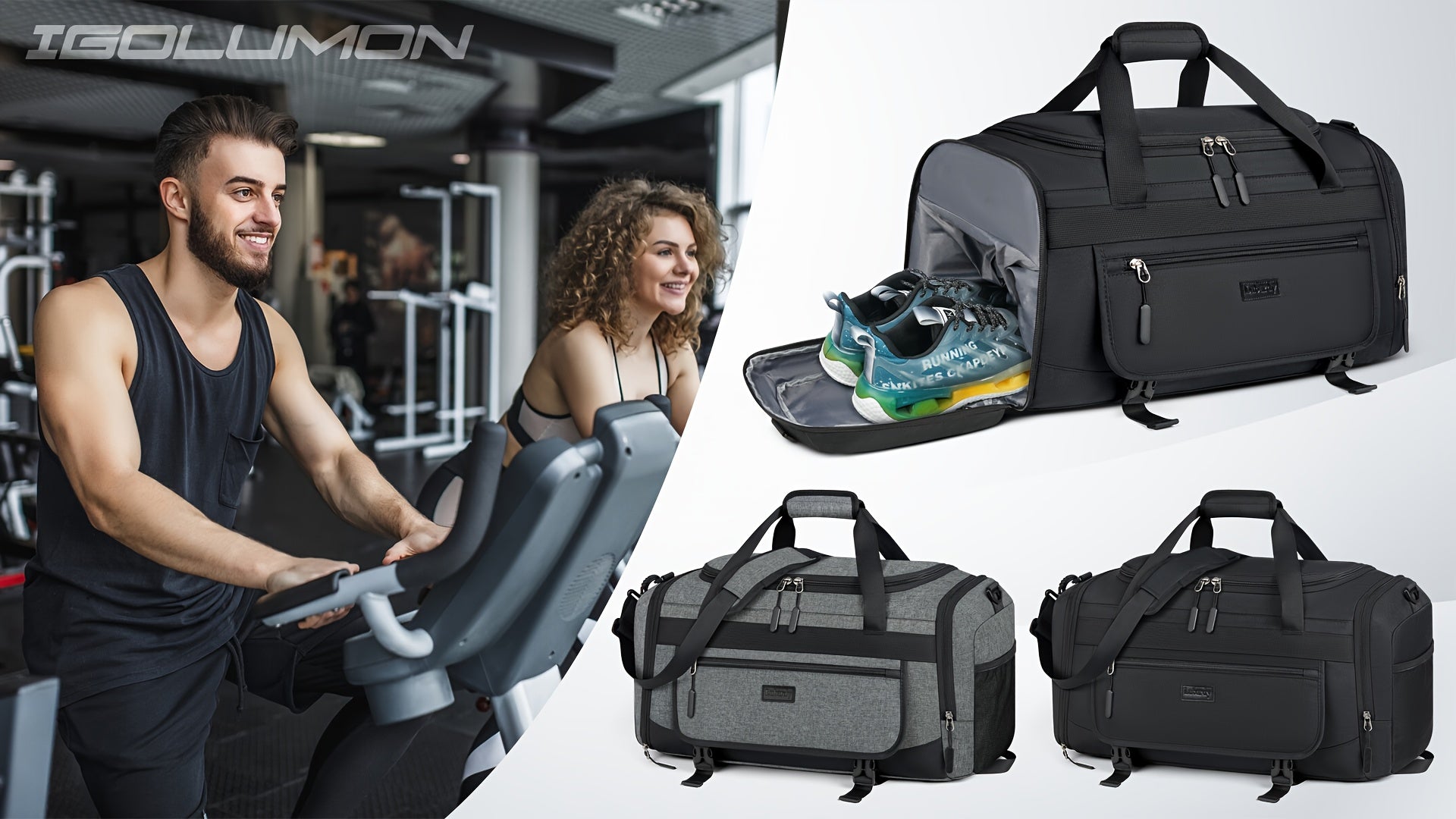 Grand sac de voyage, disponible en tailles 40L et 55L pour camping et voyage – vue détaillée 5