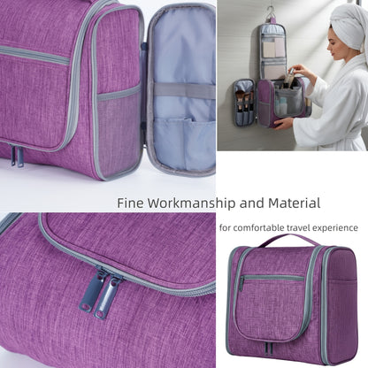 Grande trousse de toilette suspendue, Violet pour camping et voyage – vue détaillée 4