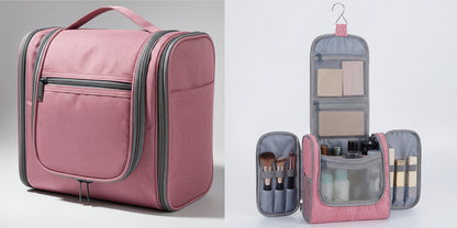 Grande trousse de toilette suspendue, Violet pour camping et voyage – vue détaillée 14