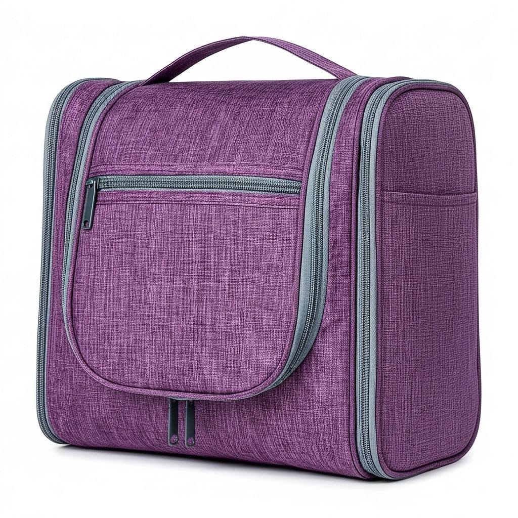 Grande trousse de toilette suspendue, Violet pour camping et voyage – vue détaillée 15