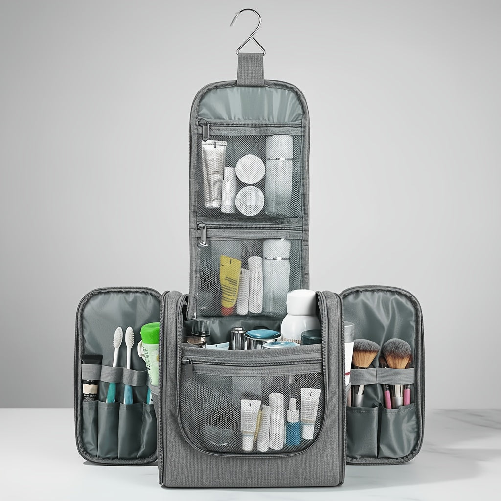Grande trousse de toilette suspendue, Violet pour camping et voyage – vue détaillée 22