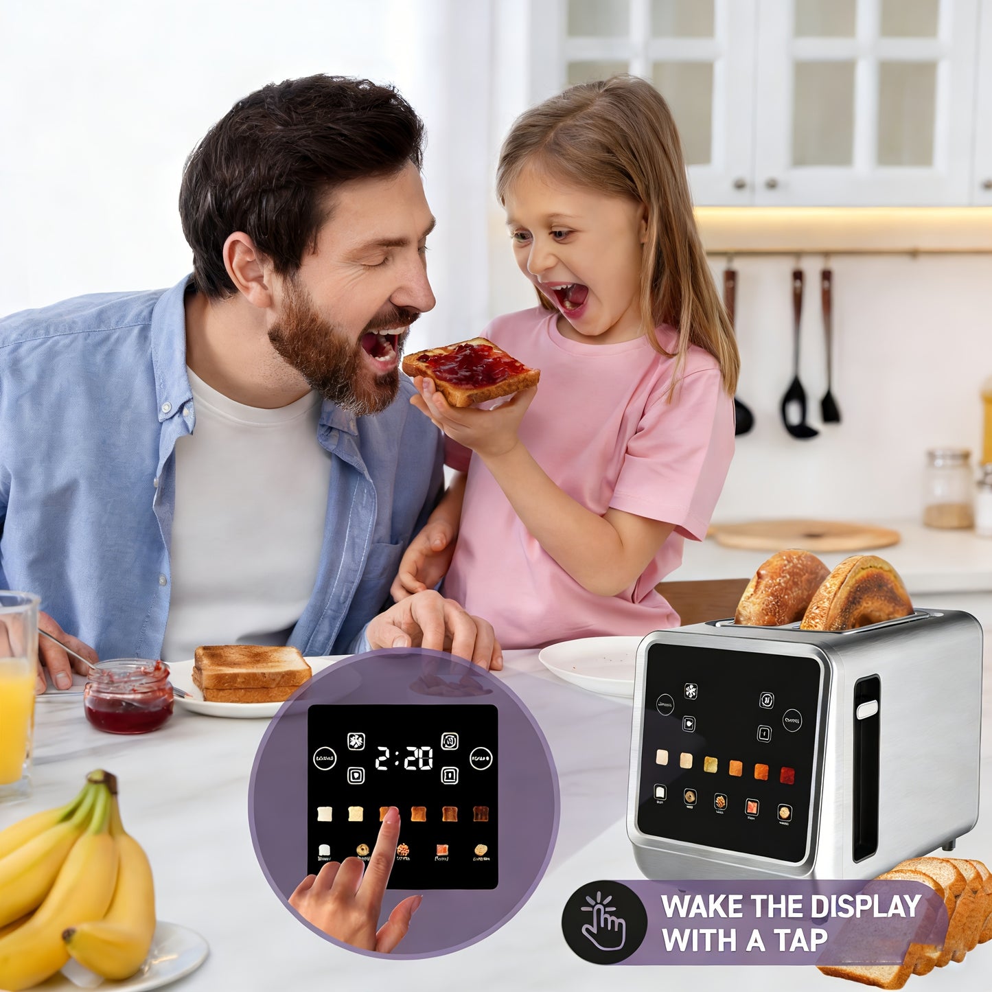 Grille-pains, acier inoxydable pour pain de 1 et quotidien – vue principale