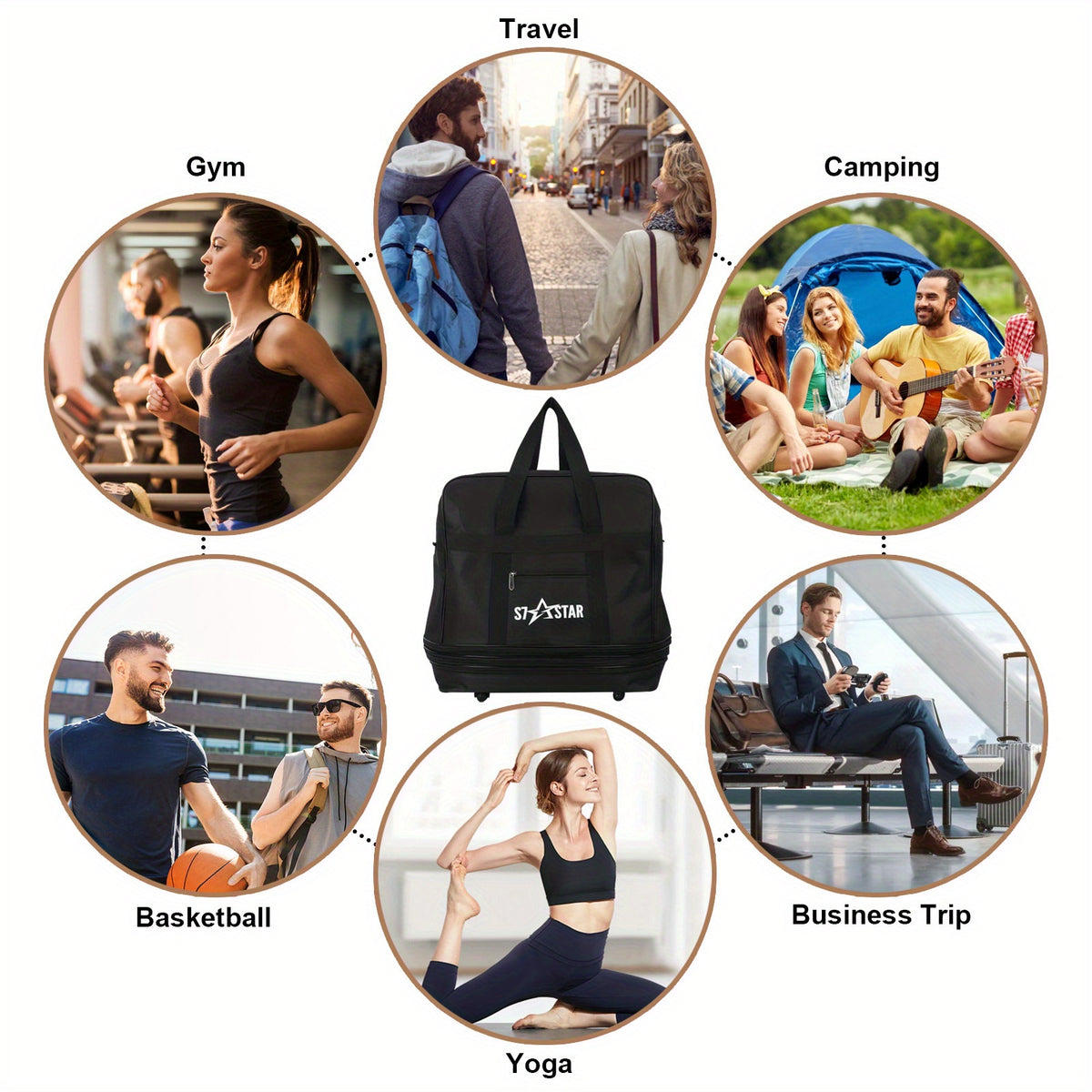 Housses à vêtements, Noir pour camping et voyage – vue détaillée 7