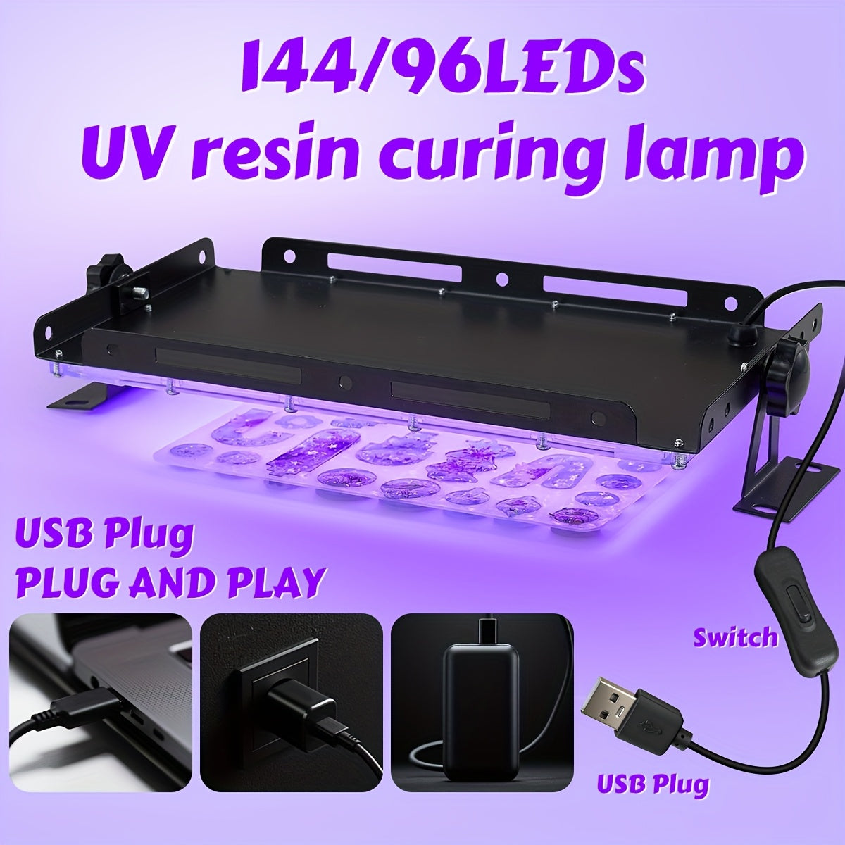 Lampe UV pour résine, éclairage LED pour atelier et bricolage – vue détaillée 6