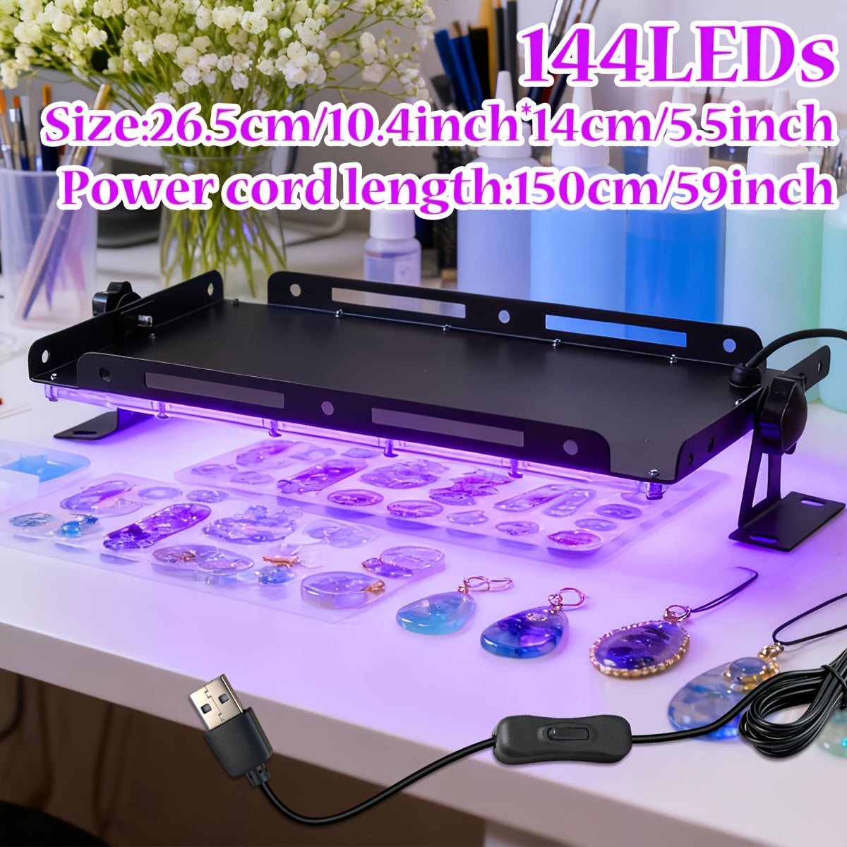 Lampe UV pour résine, éclairage LED pour atelier et bricolage – vue détaillée 12