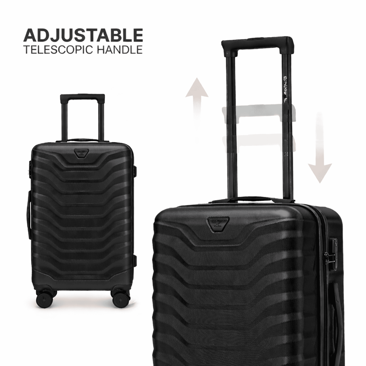 Livre imprimé Valise moyenne ABS+ 24" pour camping et voyage – vue détaillée 3