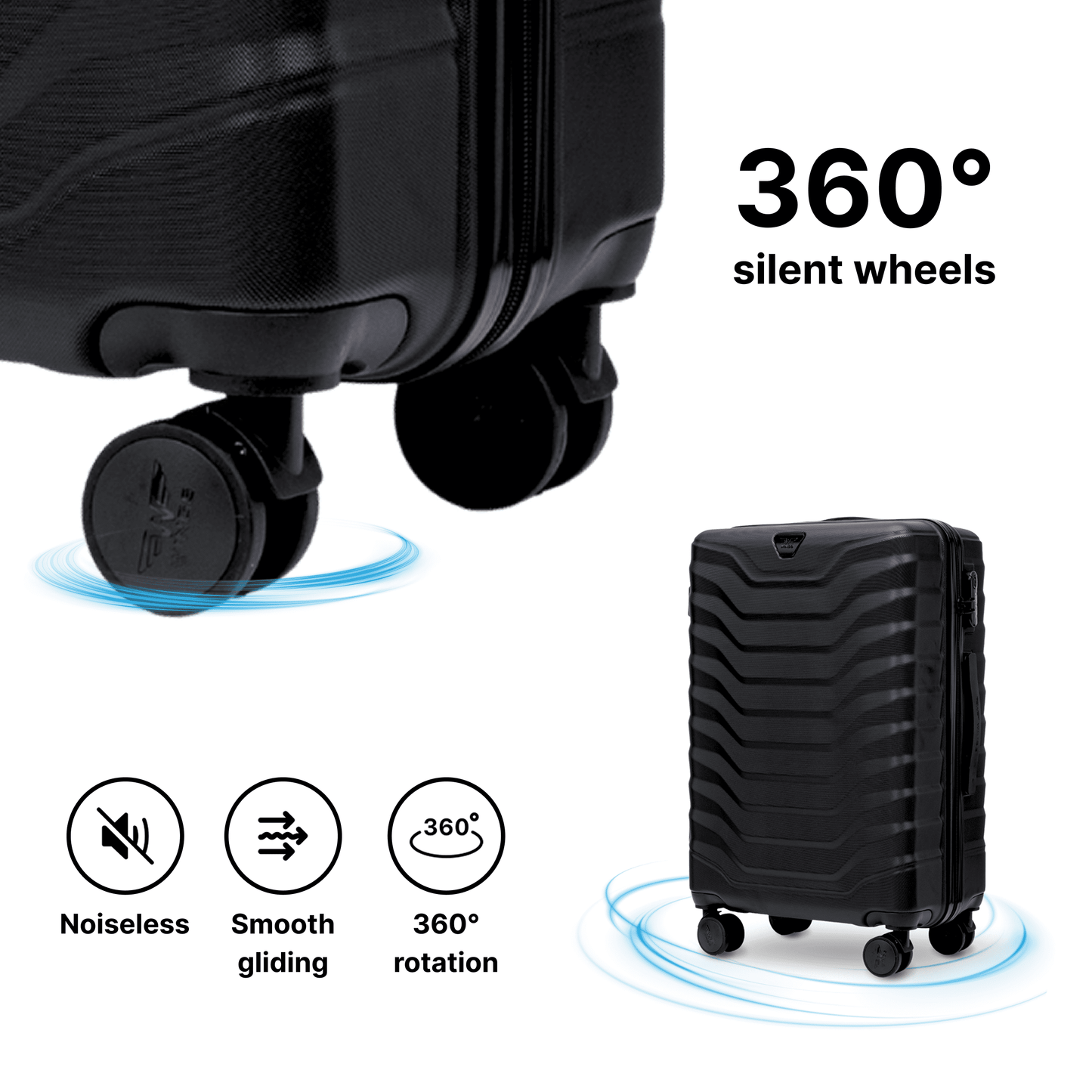 Livre imprimé Valise moyenne ABS+ 24" pour camping et voyage – vue détaillée 4