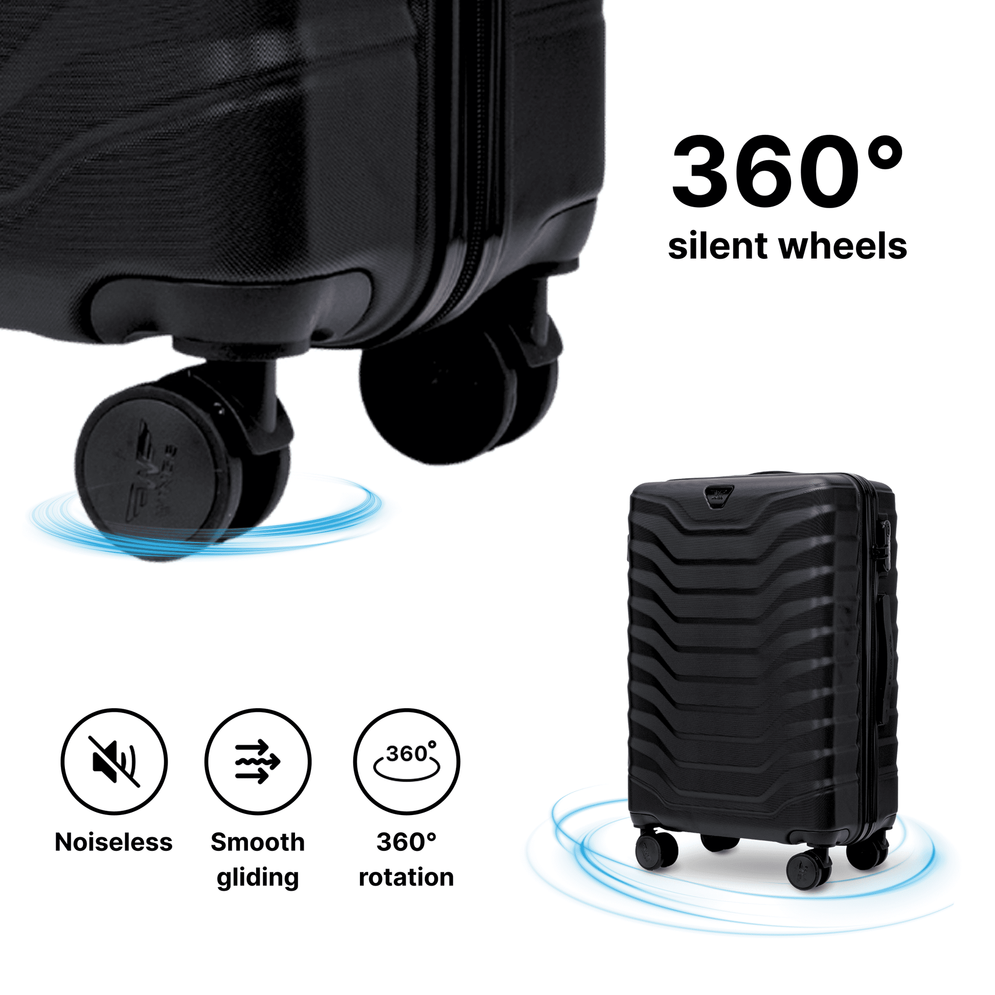 Livre imprimé Valise moyenne ABS+ 24" pour camping et voyage – vue détaillée 11