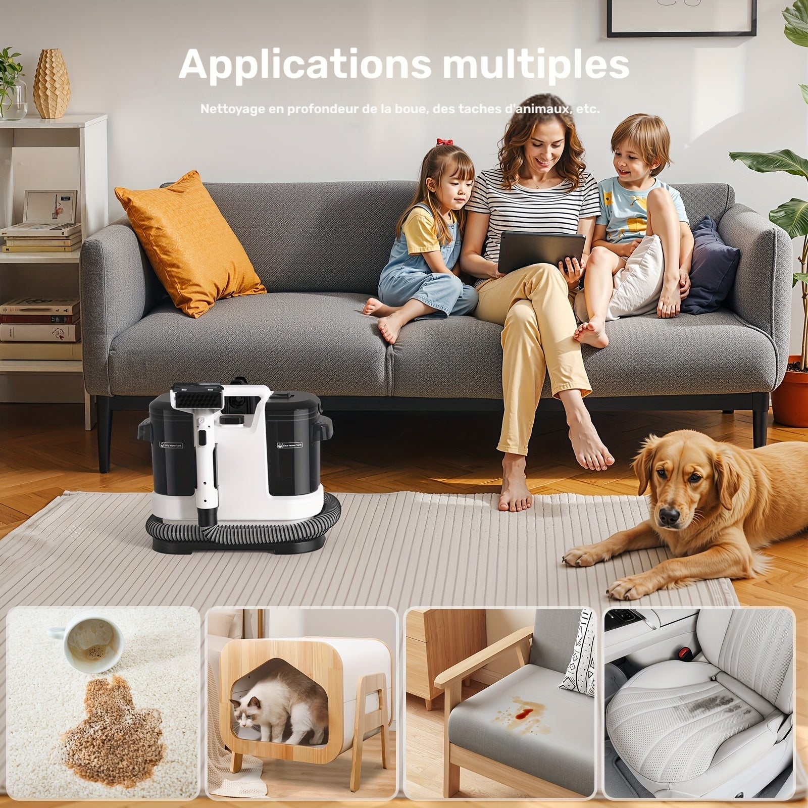 Lubluelu, 600W pour tapis et rembourrage – vue détaillée 4