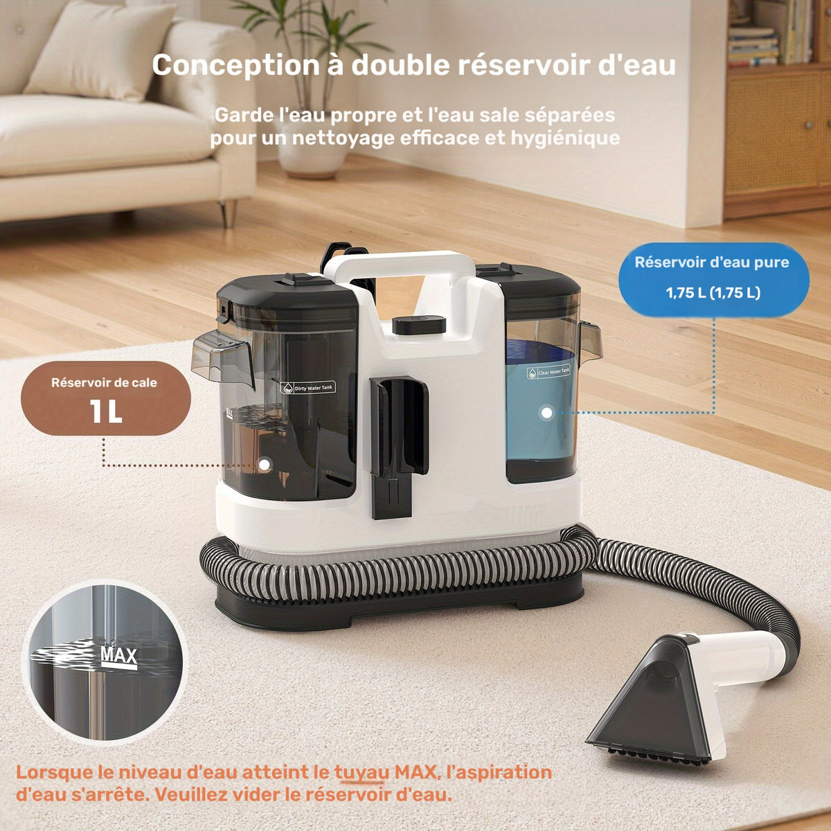 Lubluelu, 600W pour tapis et rembourrage – vue détaillée 6