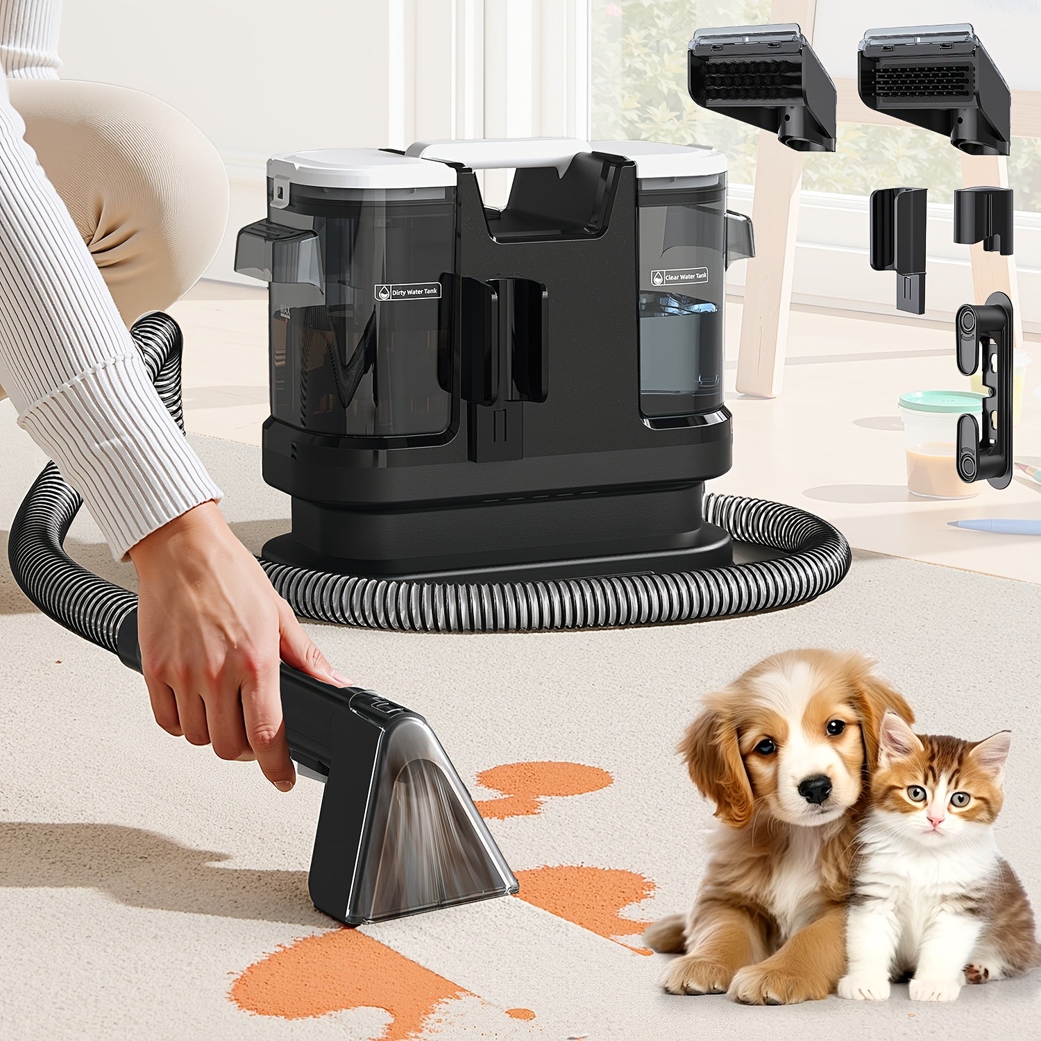 Lubluelu Nettoyeur Multifonction Portable, 600W pour salon et maison – vue détaillée 11
