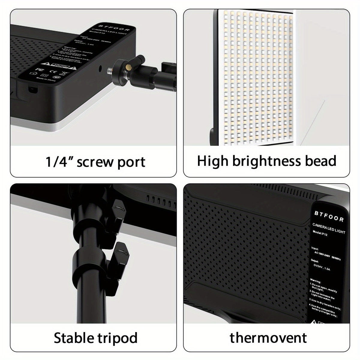 Lumière de remplissage vidéo LED, éclairage LED pour la photographie et quotidien – vue détaillée 4