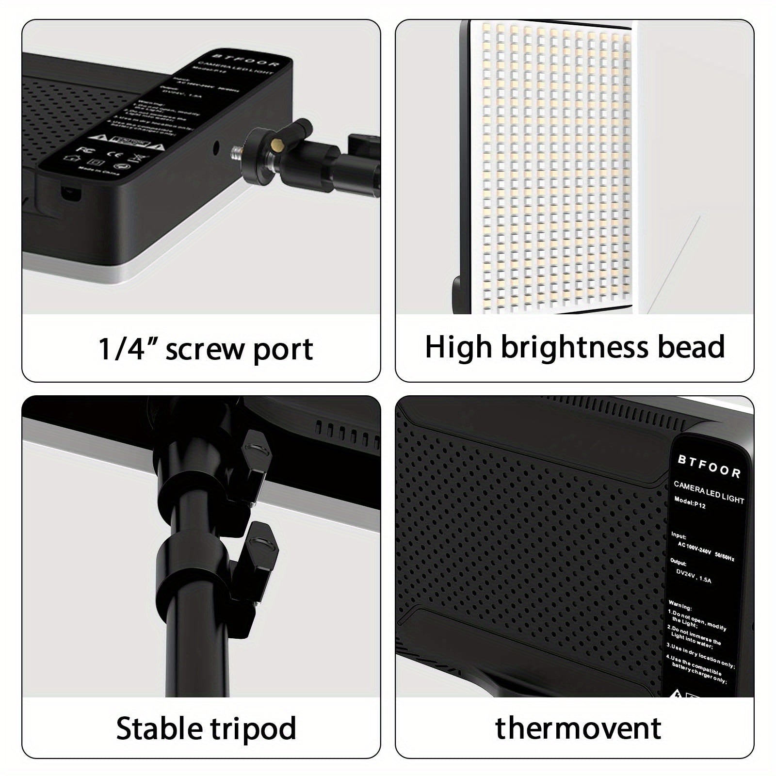 Lumière de remplissage vidéo LED, éclairage LED pour la photographie et quotidien – vue détaillée 4