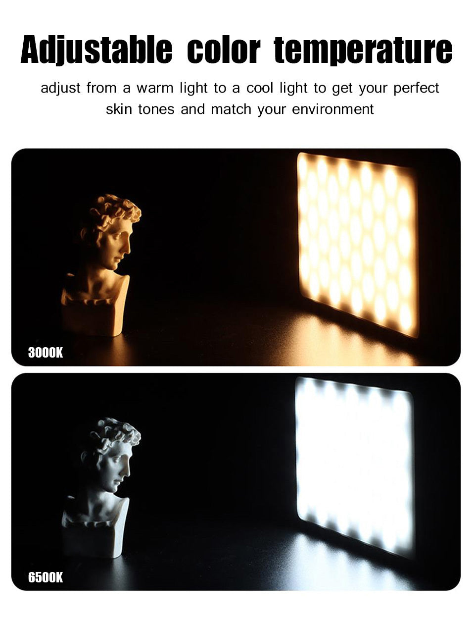 Lumière de remplissage vidéo LED, éclairage LED pour la photographie et quotidien – vue détaillée 9