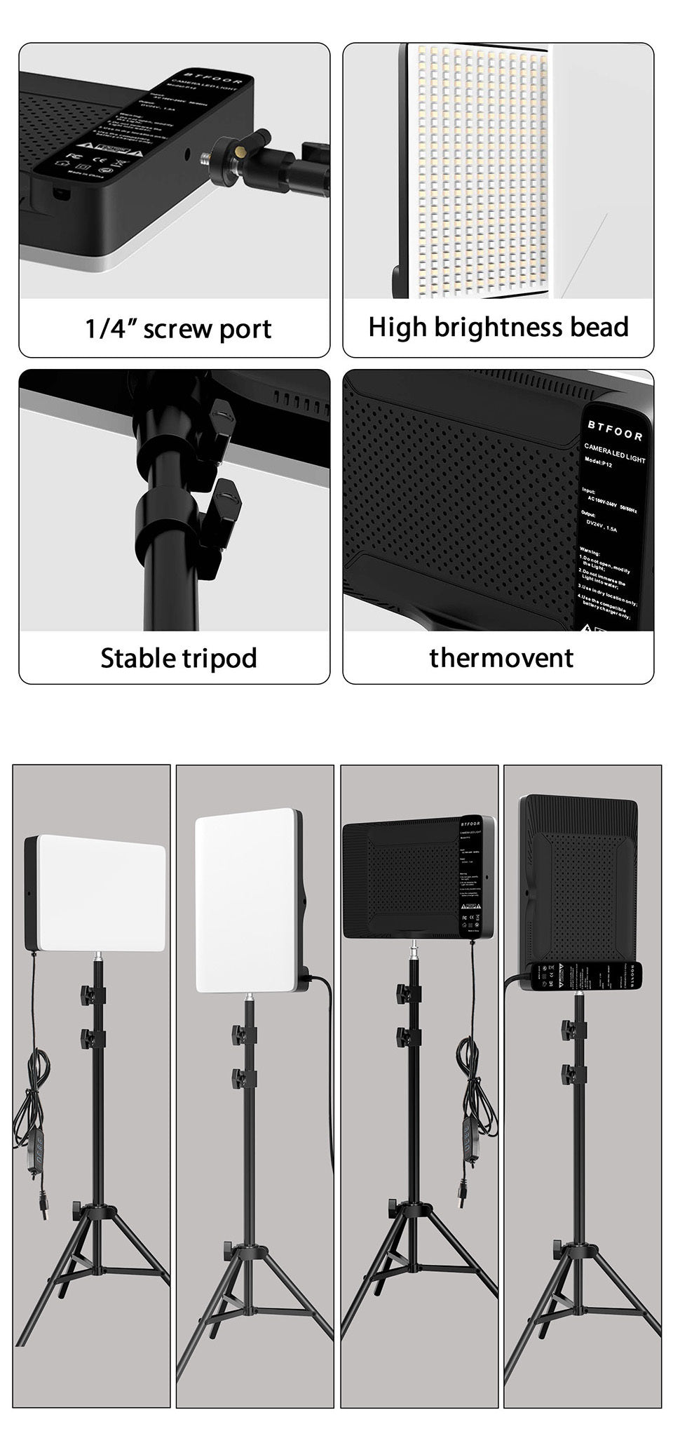 Lumière de remplissage vidéo LED, éclairage LED pour la photographie et quotidien – vue détaillée 13