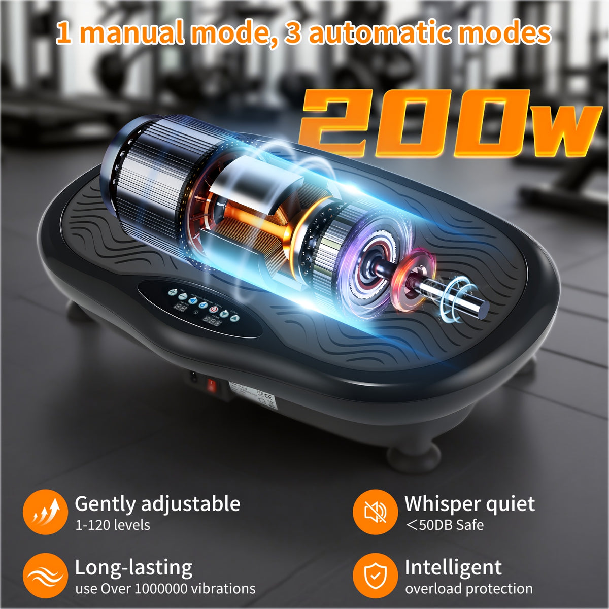 Machine de Vibration Corporelle Complète, 200W pour animaux et maison – vue détaillée 6