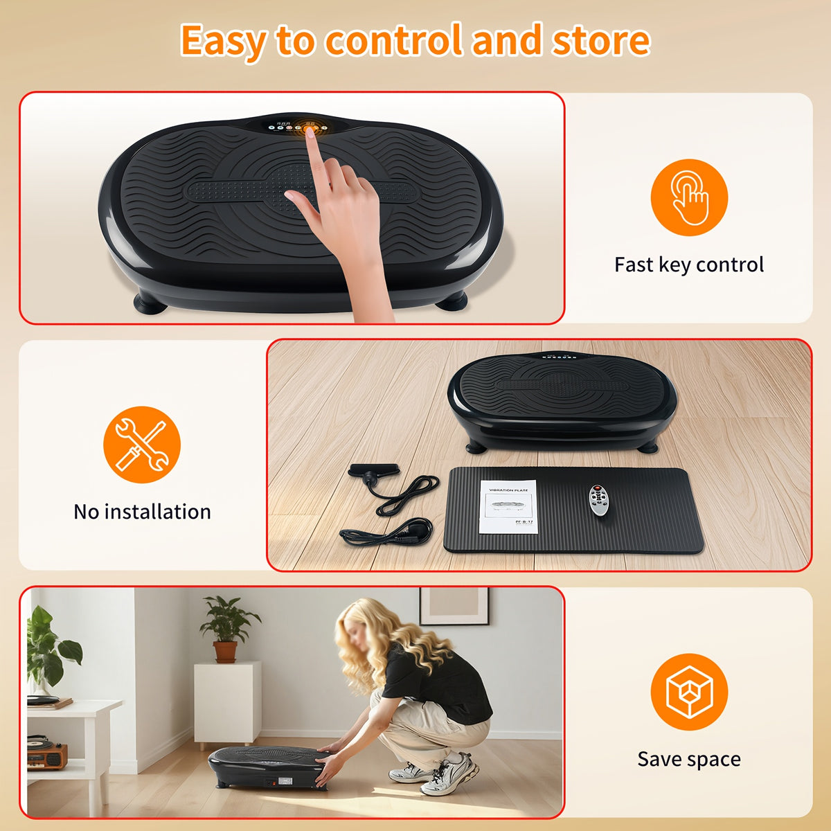 Machine de Vibration Corporelle Complète, 200W pour animaux et maison – vue détaillée 8