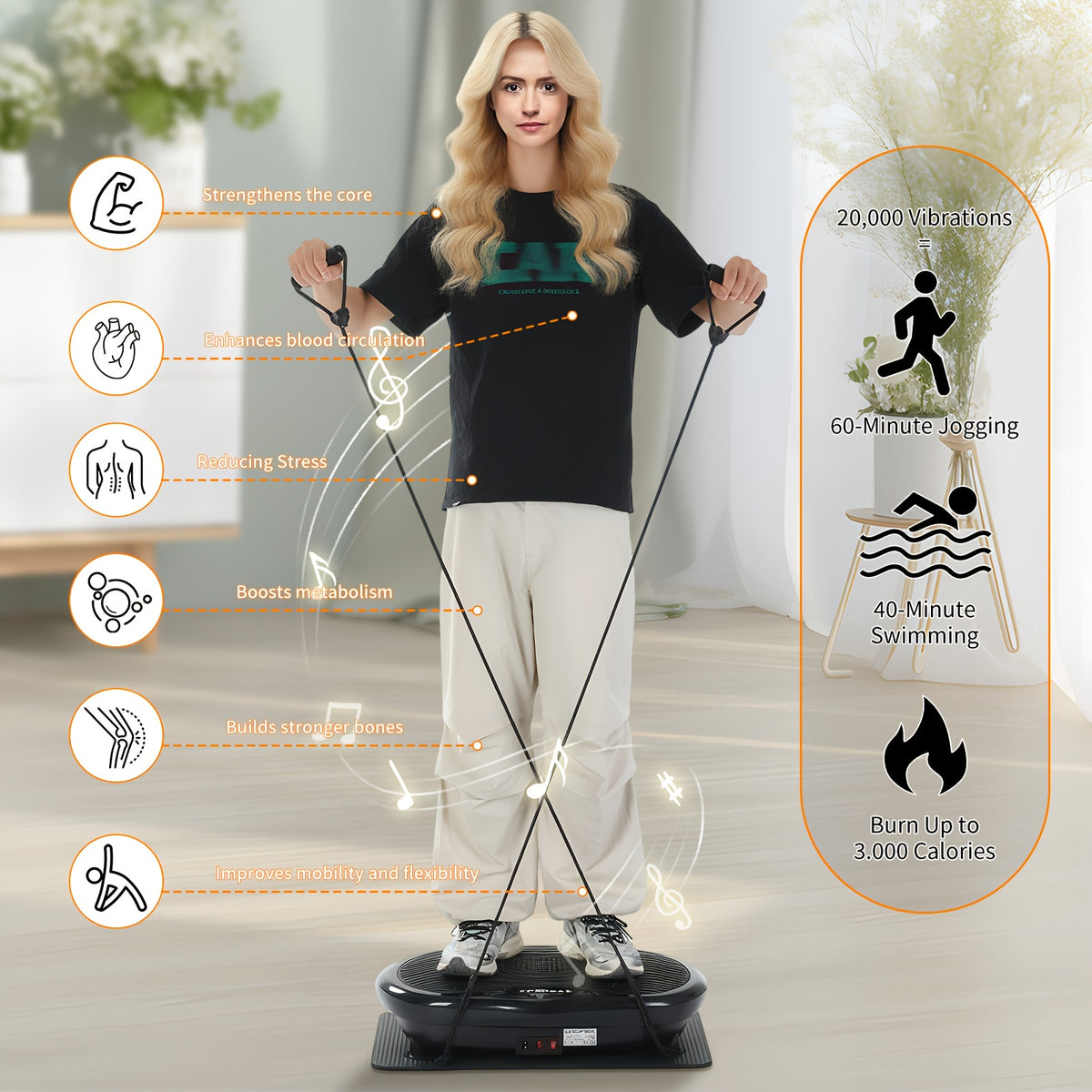 Machine de Vibration Corporelle Complète, 200W pour animaux et maison – vue détaillée 10