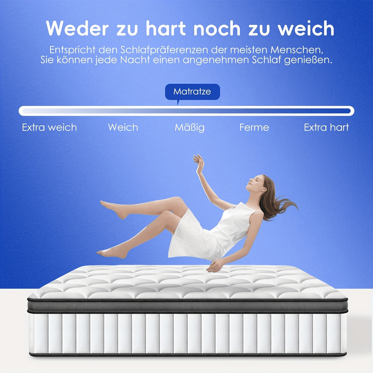 Matelas, Hauteur 25 cm pour chambre et couchage quotidien – vue détaillée 5