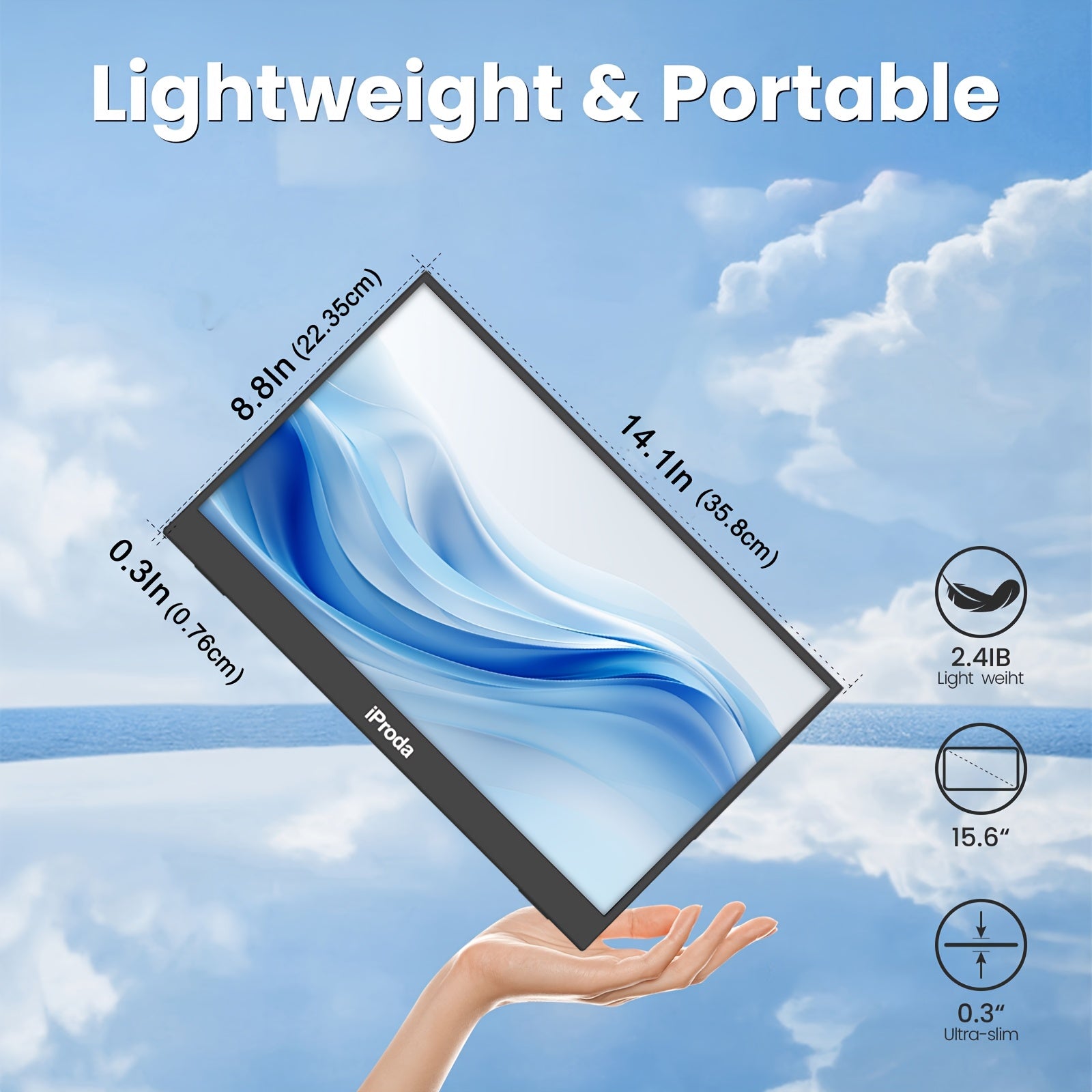 Moniteur de Jeu Portable, 60Hz pour quotidien et maison – vue détaillée 2